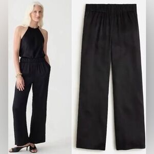 NWT- JCrew Astrid wide-leg pant in luster crepe